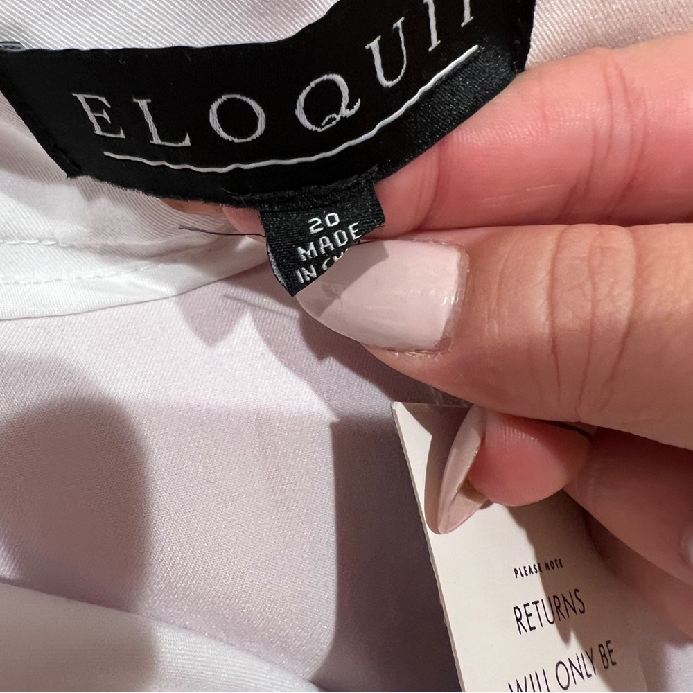 ELOQUII white wide leg trousers - Picture 3 of 4